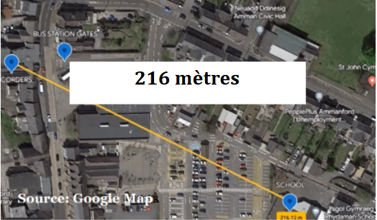 Carte montrant l'emplacement de l'école